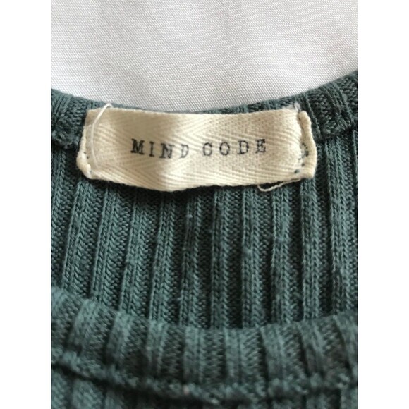 Mind Code Tank Top Blue Ribbed Crop Top Size S/M Cami Basic Capsule - Picture 2 of 6